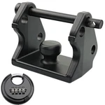 Trailer Hitch With Combination Lock, Fits Over 2" To 2-5/16" Couplers Black. Fixed Price $42.99.