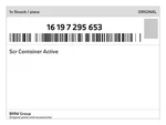 Genuine Bmw Scr Container Active 16-19-7-295-653 New. Fixed Price $1313.93.