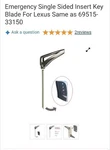 2 New Lexus Smart Key Proximity Uncut Emergency Blade Blank 69515-33155 HYQ14FBF. Fixed Price $13.00.