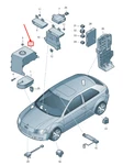 New Audi A3 Sportback Anti-theft Alarm System Siren Bracket 8P0951285A. Fixed Price $32.30.