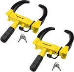 2PCS Universal Wheel Lock Clamp Fit Trailers Suv Golf Carts 3 Keys Black Yellow. Fixed Price $51.99.