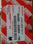 Toyota Camry 2005-06 Oem Rear Brake Pad Kit & Shims 04466-AZ003. Fixed Price $24.99.