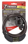 Trimax TRC106 6' 8 Mm Medium Security Coiled Combination Cable Lock With. Fixed Price $40.10.