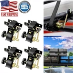 4X Black Ladder Rack Ratchet Straps W/j-hook 500 Lbs Load Truck/roof. Fixed Price $56.99.