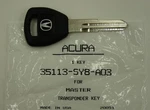 Genuine Acura Key Blank (main)(black)(immobilizer) 35113-SY8-A03. Fixed Price $43.49.