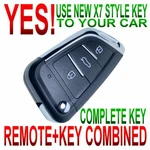 X7 Style Flip Remote For 10-14 Toyota Fj Cruiser Chip-l Clicker Fob Alarm Ftg. Fixed Price $39.99.