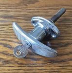 1930S Shaped Handle W/yale Key Vtg Exterior Deck Lid Lock. Fixed Price $165.00.