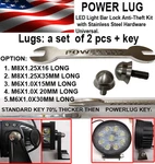 M8-16MM Led Bar , Security Bolt Stainless Steel Lock + Custom Wrench. Fixed Price $12.50.