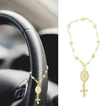 Steering Wheel Rosary Charm Accessory, Cross For Car, Color: B. Fixed Price $14.99.