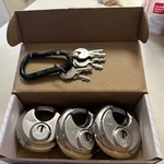 Trimax Circular Hardened Steel Stainless Padlock Trp 170 Lot Of 3.. Fixed Price $20.00.