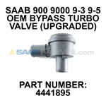 Saab C900 9000 Turbocharger Bypass Dump Valve 4441895 New Genuine Oem. Fixed Price $72.99.
