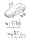 Genuine Audi Avant S6 Quattro A6L Emergency Key 4N0837216AIF. Fixed Price $114.19.