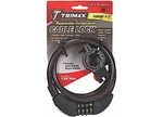 Trimax TRC106 Coiled Resettable Combination Cable Lock W/bracket 72" 10MM. Fixed Price $33.52.