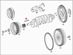 Genuine Mercedes Key Vibration Absorber And Hub 6049910168. Fixed Price $17.99.