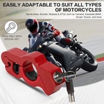 Red Motorcycle Handlebar Lock Anti-theft Grip Throttle Security Bike Scooter Atv. Fixed Price $11.88.