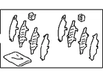 1998-2001 Sienna MCL10 Front Brake Shims Genuine Toyota Ceramic 04945-45010. Fixed Price $24.95.