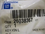 Gm Oem Key 26038367. Fixed Price $36.00.