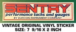 Sentry Tachs And Gauges - Vintage Original Vinyl Decal Sticker Drag Racing. Fixed Price $8.04.
