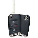 Used Oem Vw 2017-2019 Tiguan Flip Key Fob Remote 5G6.959.752.AN NBGFS12P01. Fixed Price $29.99.