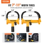 Vevor 2-PACK Universal Wheel Clamp Lock, Adjustable Anti-theft Trailer. Fixed Price $43.99.