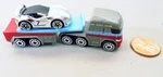 Hasbro Micro Machines Mc Race Team Truck, Trailer, Car, Loose 1:150. Fixed Price $6.00.