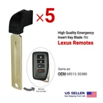 5X Emergency Insert Key Blade Single Sided For Lexus 69515-30380. Fixed Price $15.45.
