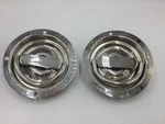 Lot Of 2 Hansen Stainless Steel D-ring HANDLE,5" Flush Mount,round,non-locking. Fixed Price $26.95.