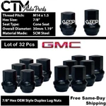 32 Black Gmc Sierra Yukon Oem Factory Lug Nuts M14X1.5 Fit 7/8" Hex Stock Wheel. Fixed Price $46.19.